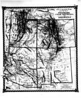 County Map of Colorado, Utah, New Mexico, Arizona